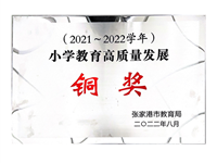 2021-2022学年小学教育高质量发展铜奖