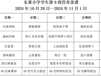 每周菜谱（2024年10月28日---11月1日）