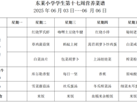 每周菜谱（2025年6月3日---2025年6月6日）