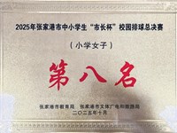 我校女子排球在2025年张家港市中小学“市长杯”校园排球总决赛中获得第八名