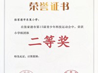 我校荣获张家港市第十五届青少年科技运动会团体二等奖