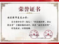 我校荣获全省中小学“科技强国梦，童心创未来”主题征稿活动最佳组织奖